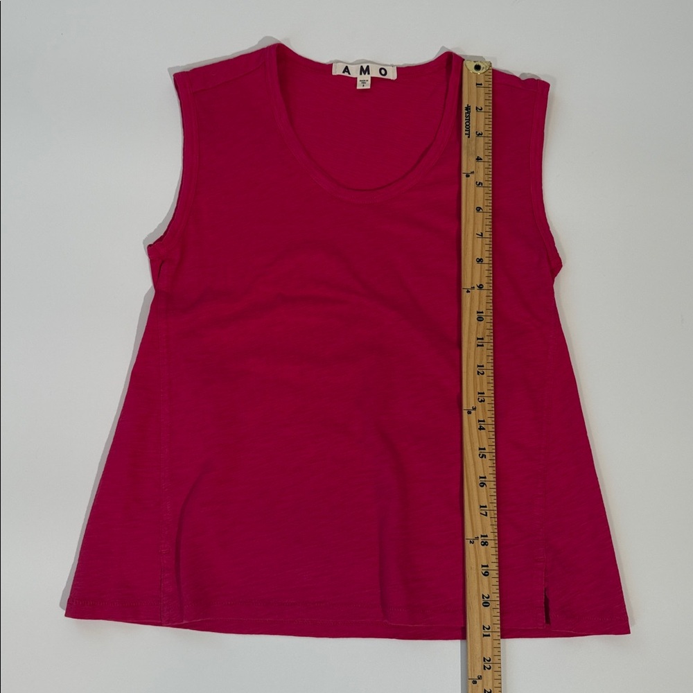 NWOT AMO Tank Top Size S Raspberry Pink Color - Picture 6 of 6